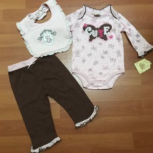 Baby Grand Top & Pants Set Girl Size 6-9